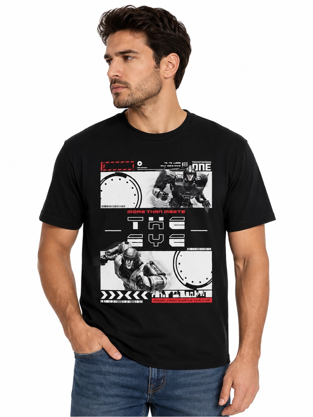 Transformers One Graphic T-Shirt Men’s Black Short Sleeve Tee Size M New